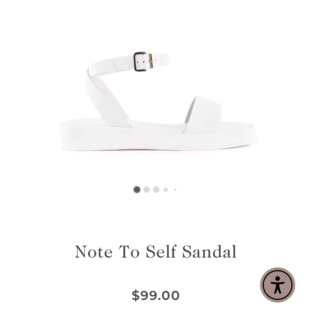 $99 NIB Seychelles Note to Self White Leather Flatform Sandals w/ Strap, 9.5